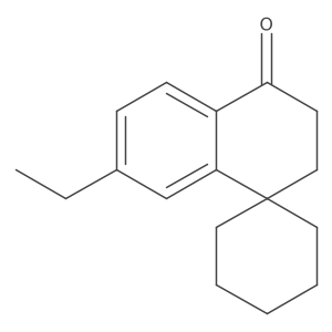 7'-ethyl-3',4'-dihydro-2'H-spiro[cyclohexane-1,1'-naphthalene]-4'-one结构式