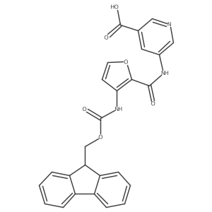 5-[3-({[(9H-fluoren-9-yl)methoxy]carbonyl}amino)furan-2-amido]pyridine-3-carboxylic acid Structure