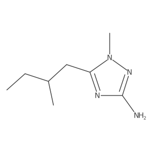 1-methyl-5-(2-methylbutyl)-1H-1,2,4-triazol-3-amine结构式