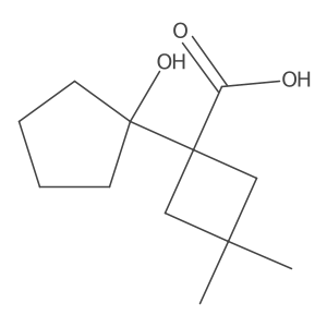 1-(1-Hydroxycyclopentyl)-3,3-dimethylcyclobutane-1-carboxylic acid Structure