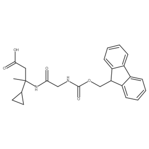 3-cyclopropyl-3-[2-({[(9H-fluoren-9-yl)methoxy]carbonyl}amino)acetamido]butanoic acid Structure