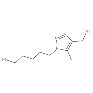 5-[4-(aminomethyl)-5-methyl-1H-1,2,3-triazol-1-yl]pentan-1-ol结构式