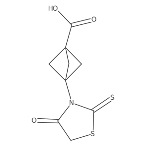 3-(4-Oxo-2-sulfanylidene-1,3-thiazolidin-3-yl)bicyclo[1.1.1]pentane-1-carboxylic acid结构式