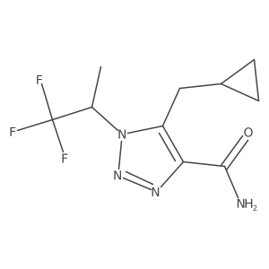 5-(cyclopropylmethyl)-1-(1,1,1-trifluoropropan-2-yl)-1H-1,2,3-triazole-4-carboxamide结构式
