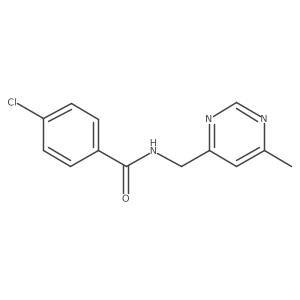 4-chloro-N-[(6-methylpyrimidin-4-yl)methyl]benzamide Structure