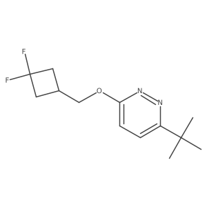 3-Tert-butyl-6-[(3,3-difluorocyclobutyl)methoxy]pyridazine结构式