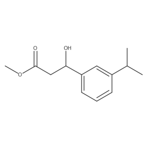 methyl (3S)-3-hydroxy-3-[3-(propan-2-yl)phenyl]propanoate结构式