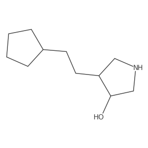 rac-(3R,4S)-4-(2-cyclopentylethyl)pyrrolidin-3-ol Structure