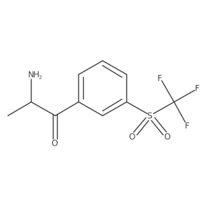 2-Amino-1-(3-trifluoromethanesulfonylphenyl)propan-1-one Structure