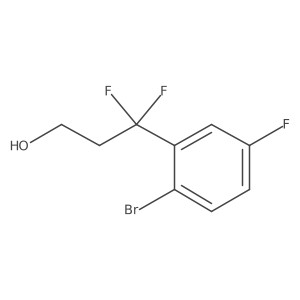 3-(2-Bromo-5-fluorophenyl)-3,3-difluoropropan-1-ol结构式