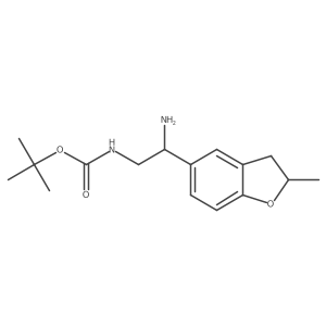 tert-butyl N-[2-amino-2-(2-methyl-2,3-dihydro-1-benzofuran-5-yl)ethyl]carbamate结构式