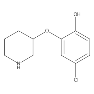 4-Chloro-2-(piperidin-3-yloxy)phenol Structure
