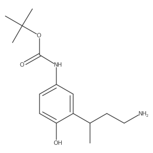 tert-butyl N-[3-(4-aminobutan-2-yl)-4-hydroxyphenyl]carbamate结构式
