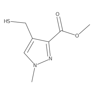 methyl 1-methyl-4-(sulfanylmethyl)-1H-pyrazole-3-carboxylate结构式