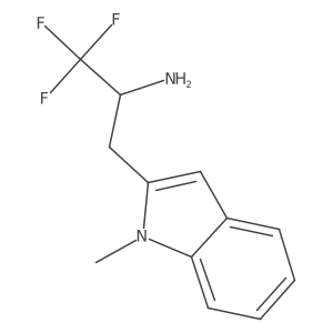 1,1,1-trifluoro-3-(1-methyl-1H-indol-2-yl)propan-2-amine结构式