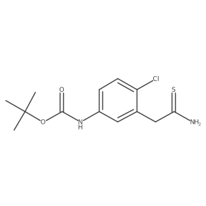 tert-butyl N-[3-(carbamothioylmethyl)-4-chlorophenyl]carbamate结构式