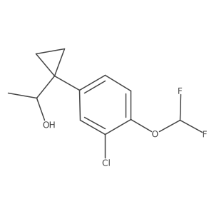 1-{1-[3-Chloro-4-(difluoromethoxy)phenyl]cyclopropyl}ethan-1-ol Structure