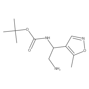 tert-butyl N-[2-amino-1-(5-methyl-1,2-oxazol-4-yl)ethyl]carbamate结构式