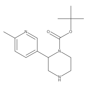 Tert-butyl 2-(6-methylpyridin-3-yl)piperazine-1-carboxylate Structure