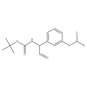 tert-butyl N-(1-{3-[(difluoromethyl)sulfanyl]phenyl}-2-oxoethyl)carbamate结构式