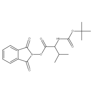 1,3-dioxo-2,3-dihydro-1H-isoindol-2-yl (2R)-2-{[(tert-butoxy)carbonyl]amino}-3-methylbutanoate Structure