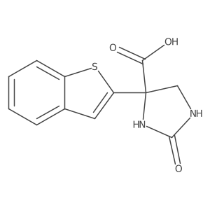 4-(1-Benzothiophen-2-yl)-2-oxoimidazolidine-4-carboxylic acid Structure