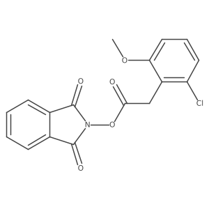 1,3-dioxo-2,3-dihydro-1H-isoindol-2-yl 2-(2-chloro-6-methoxyphenyl)acetate结构式