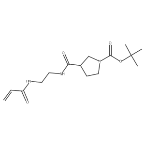 Tert-butyl 3-[2-(prop-2-enoylamino)ethylcarbamoyl]pyrrolidine-1-carboxylate Structure