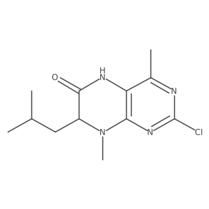 (7S)-2-chloro-7-isobutyl-4,8-dimethyl-5,7-dihydropteridin-6-one Structure