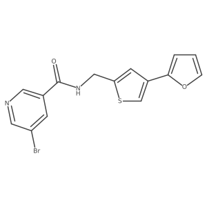 5-bromo-N-{[4-(furan-2-yl)thiophen-2-yl]methyl}pyridine-3-carboxamide Structure