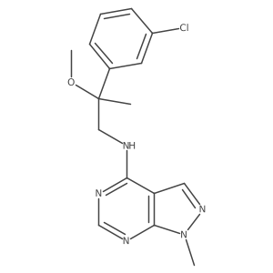 N-[2-(3-Chlorophenyl)-2-methoxypropyl]-1-methylpyrazolo[3,4-d]pyrimidin-4-amine Structure