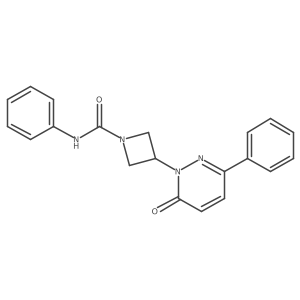 3-(6-oxo-3-phenyl-1,6-dihydropyridazin-1-yl)-N-phenylazetidine-1-carboxamide结构式