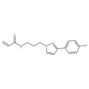 N-{3-[3-(4-fluorophenyl)-1H-pyrazol-1-yl]propyl}prop-2-enamide Structure