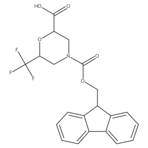 4-(9H-Fluoren-9-ylmethoxycarbonyl)-6-(trifluoromethyl)morpholine-2-carboxylic acid结构式