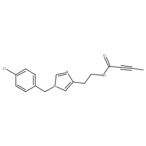 N-(2-{1-[(4-chlorophenyl)methyl]-1H-imidazol-4-yl}ethyl)but-2-ynamide结构式
