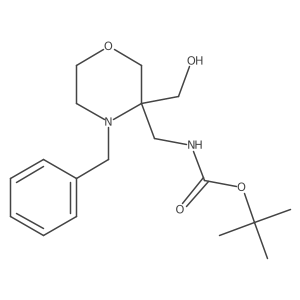 tert-butyl N-{[4-benzyl-3-(hydroxymethyl)morpholin-3-yl]methyl}carbamate Structure
