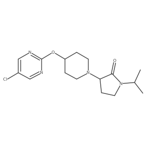 3-{4-[(5-Chloropyrimidin-2-yl)oxy]piperidin-1-yl}-1-(propan-2-yl)pyrrolidin-2-one Structure