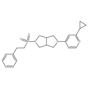 4-Cyclopropyl-6-[5-(2-phenylethanesulfonyl)-octahydropyrrolo[3,4-c]pyrrol-2-yl]pyrimidine Structure