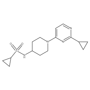 N-[1-(2-Cyclopropylpyrimidin-4-yl)piperidin-4-yl]cyclopropanesulfonamide Structure