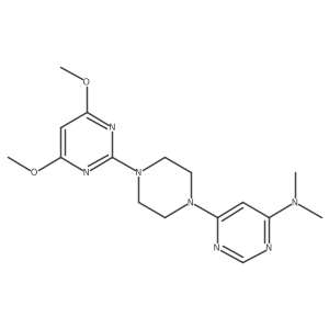 6-[4-(4,6-dimethoxypyrimidin-2-yl)piperazin-1-yl]-N,N-dimethylpyrimidin-4-amine结构式