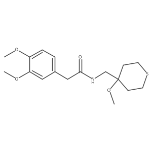 2-(3,4-Dimethoxyphenyl)-N-[(4-methoxythian-4-yl)methyl]acetamide结构式