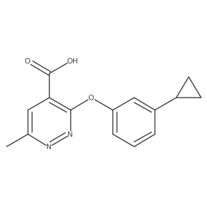 3-(3-Cyclopropylphenoxy)-6-methyl-4-pyridazinecarboxylic acid结构式