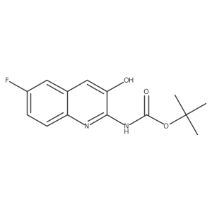tert-Butyl (6-fluoro-3-hydroxyquinolin-2-yl)carbamate结构式