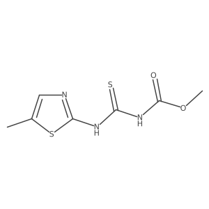 methyl N-[(5-methyl-1,3-thiazol-2-yl)carbamothioyl]carbamate结构式