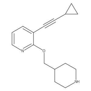 3-(2-Cyclopropylethynyl)-2-[(piperidin-4-yl)methoxy]pyridine Structure