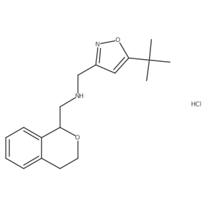 N-[(5-Tert-butyl-1,2-oxazol-3-yl)methyl]-1-(3,4-dihydro-1H-isochromen-1-yl)methanamine;hydrochloride结构式