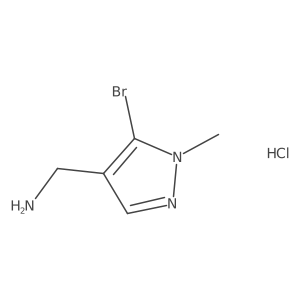 (5-Bromo-1-methylpyrazol-4-yl)methanamine;hydrochloride结构式