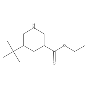 rac-ethyl (3R,5S)-5-tert-butylpiperidine-3-carboxylate Structure