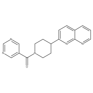 2-[1-(Pyrimidine-5-carbonyl)piperidin-4-yl]-1,8-naphthyridine结构式