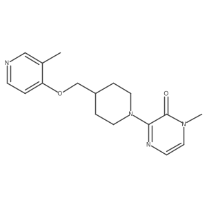 1-Methyl-3-(4-{[(3-methylpyridin-4-yl)oxy]methyl}piperidin-1-yl)-1,2-dihydropyrazin-2-one结构式